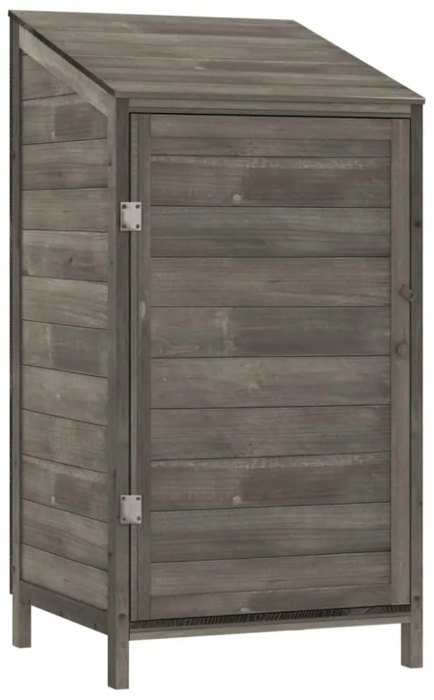 antracitszürke tömör fenyőfa kerti fészer 55 x 52 x 112 cm