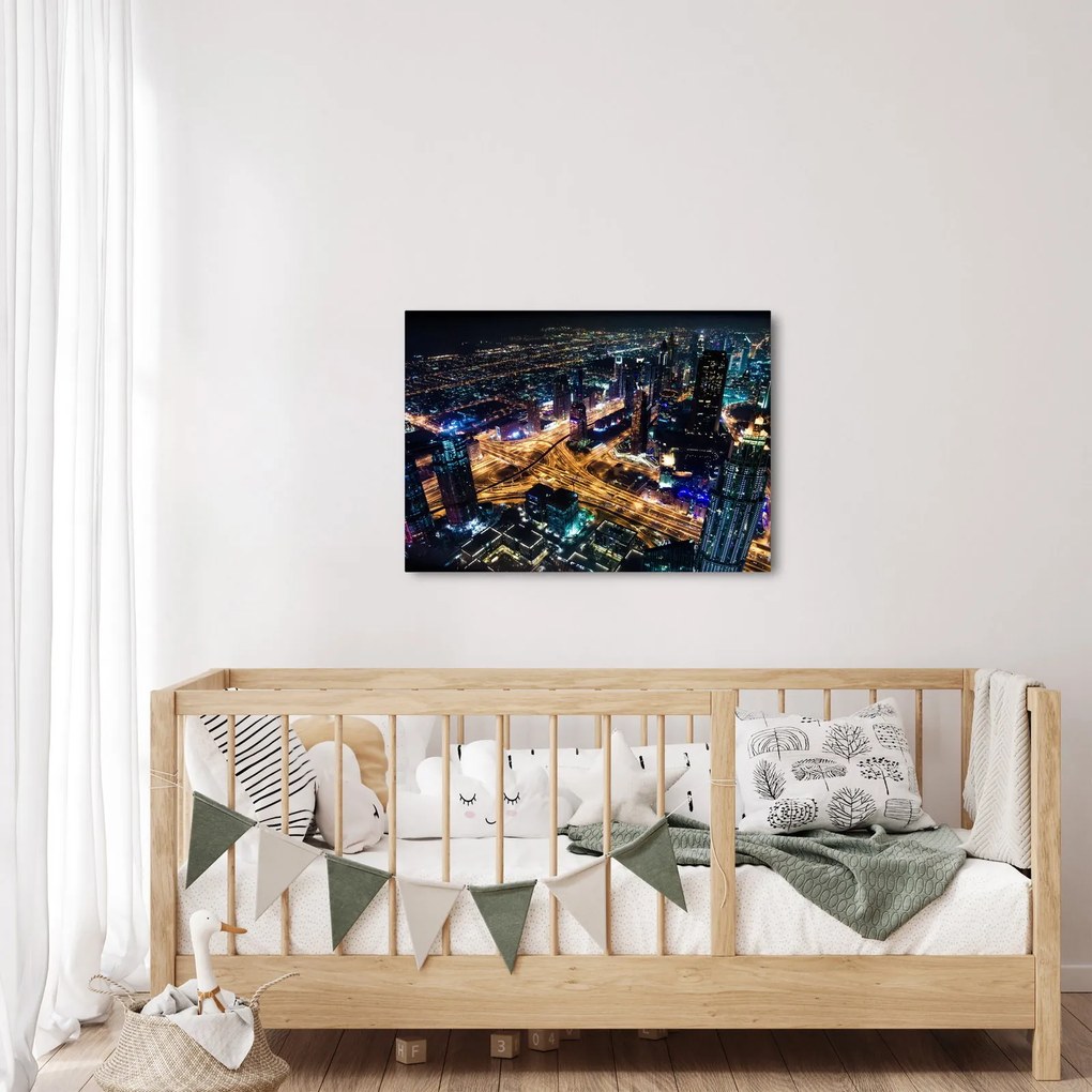 Éjszakai város képe (70x50 cm)
