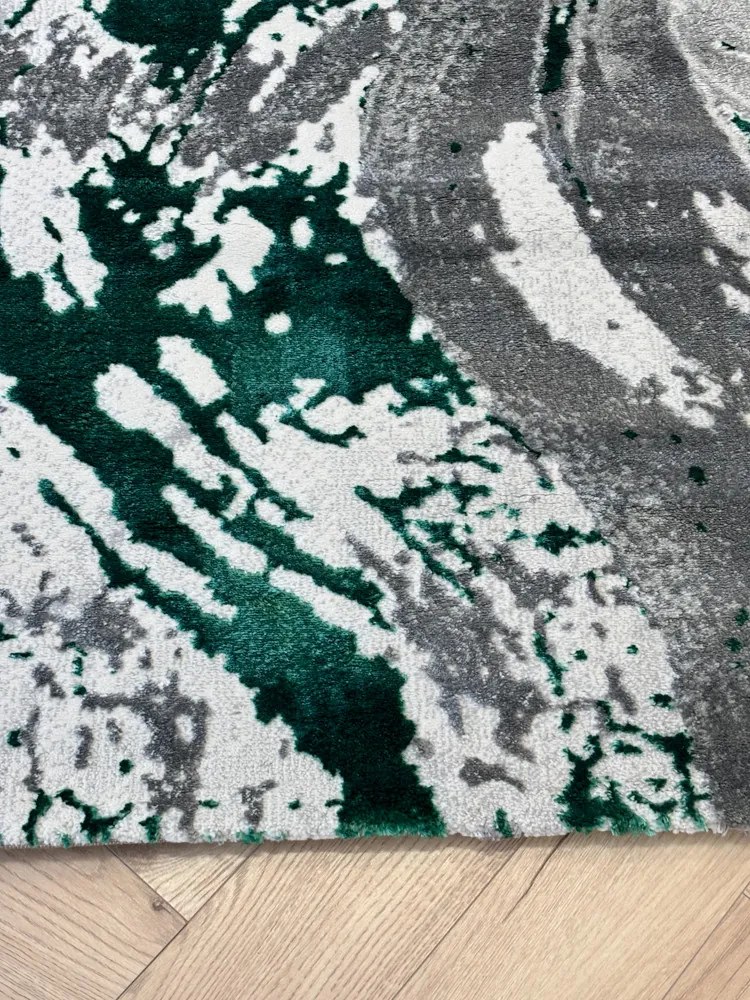 Sunset fehér-zöld design szőnyeg 80x250