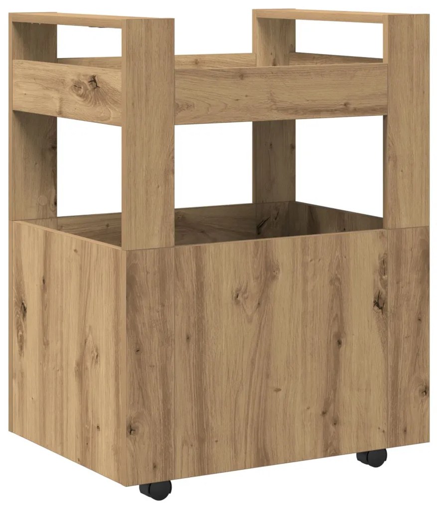 Konyhai Trolly Mesteri Tölgy 60x45x80 cm Mérnöki Fa