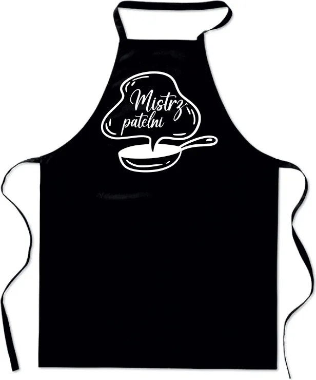Fekete Kötény Nyomtatott Konyhai Mester Serpenyő férfi Apának ajándék