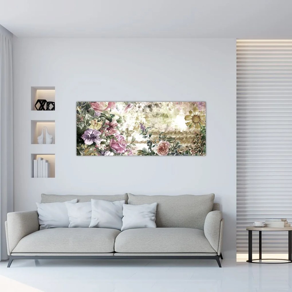 Kép - Design virágok (120x50 cm)