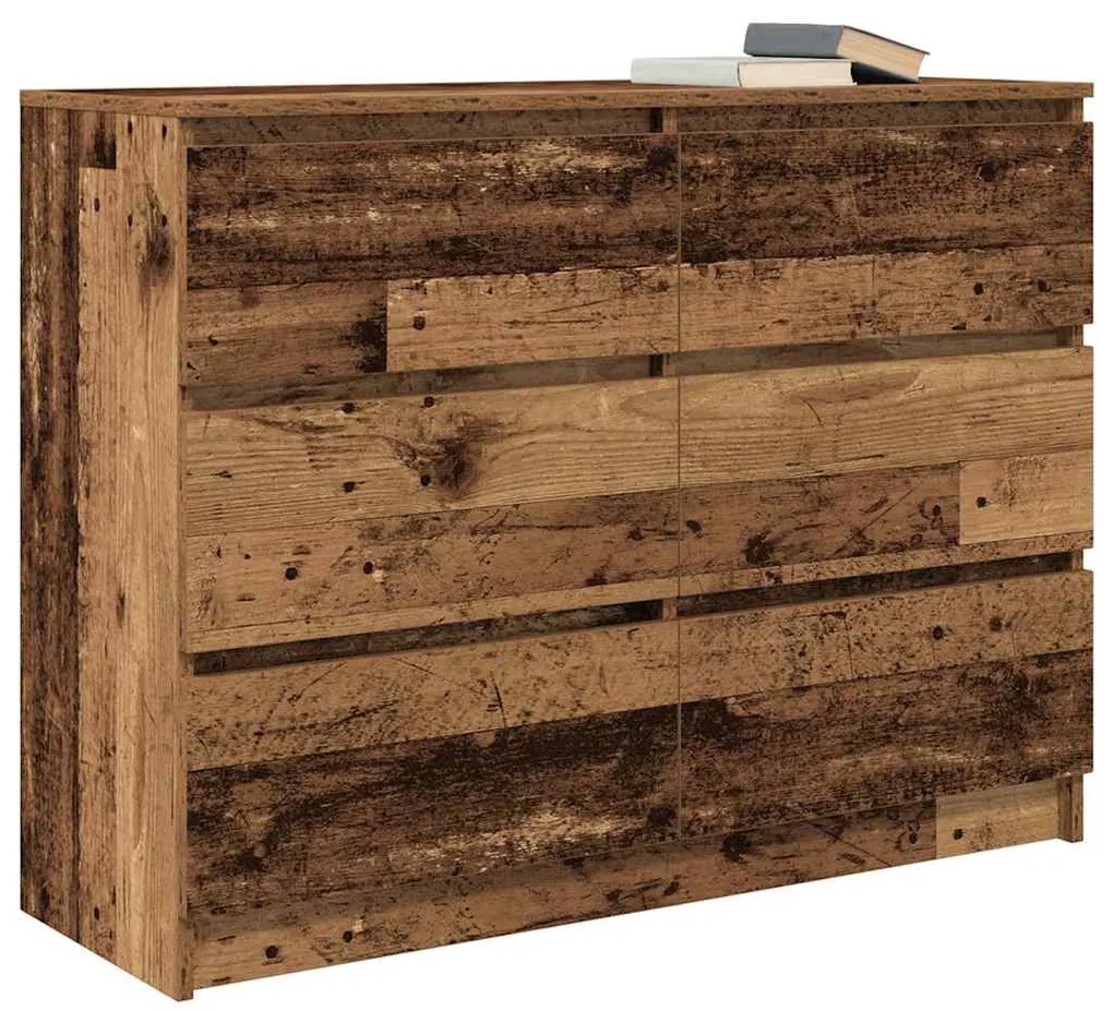 antik fa szerelt fa tálalószekrény 100x35x76 cm