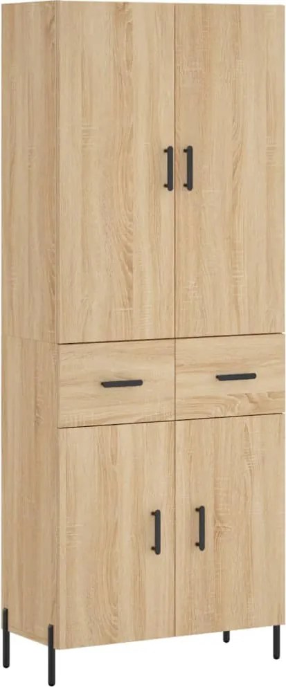 vidaXL sonoma tölgy szerelt fa magasszekrény 69,5 x 34 x 180 cm