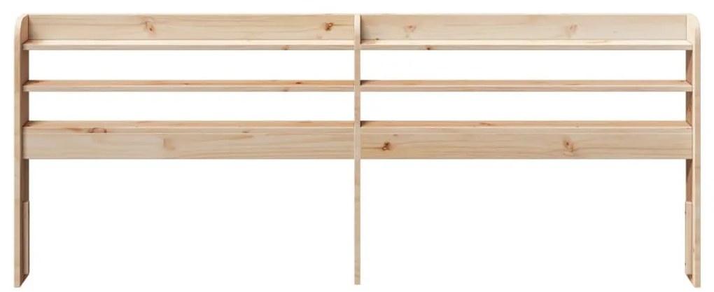 tömör fenyőfa fejtámla polcokkal 180 cm