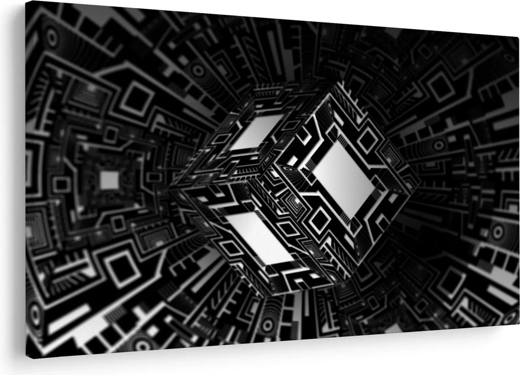 Absztrakt kockák képe (90x60 cm)