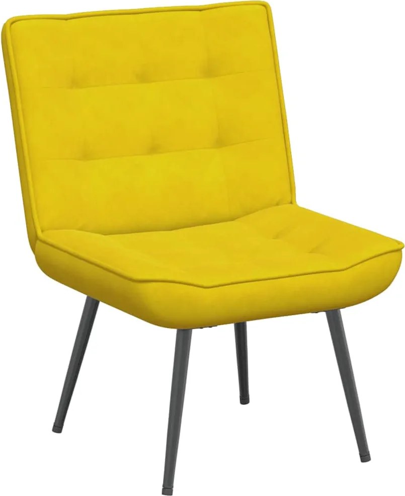 vidaXL sárga bársony pihenőfotel 64 x 74 x 84 cm