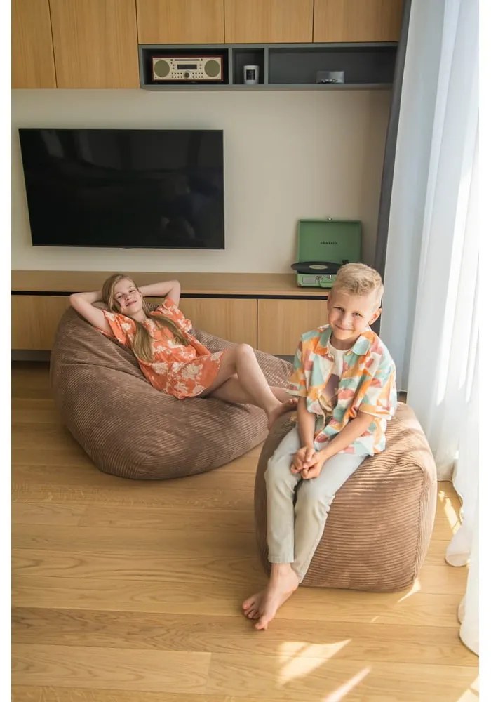 Kék kordbársony babzsákfotel Plus 50 Lounge – SLOWDOWN