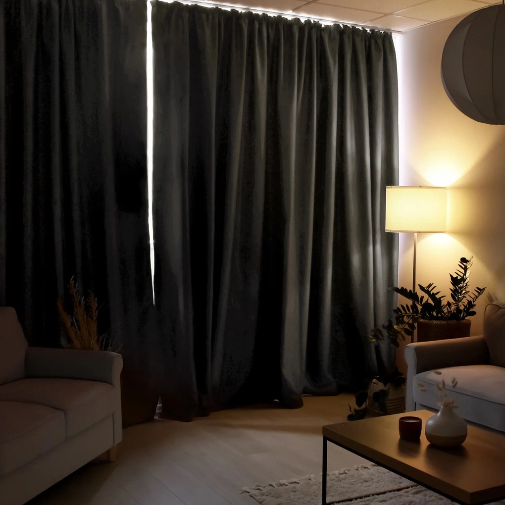 Goldea sötétítő függöny blackout - szürkésbarna 270x240 cm