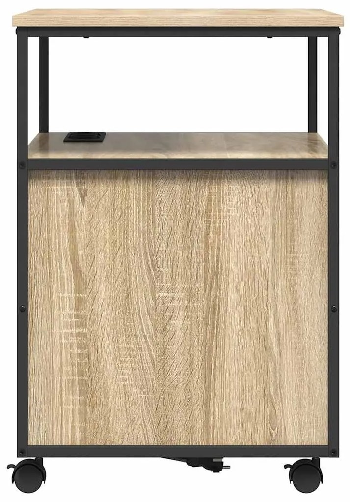 Irodai szekrény kerékkel sonoma tölgy 61 x 46 x 67 cm Faanyag