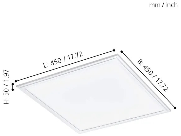 EGLO 97629 - RGB LED fényerőszabályozható lámpatest SALOBRENA-C LED/24W/230V