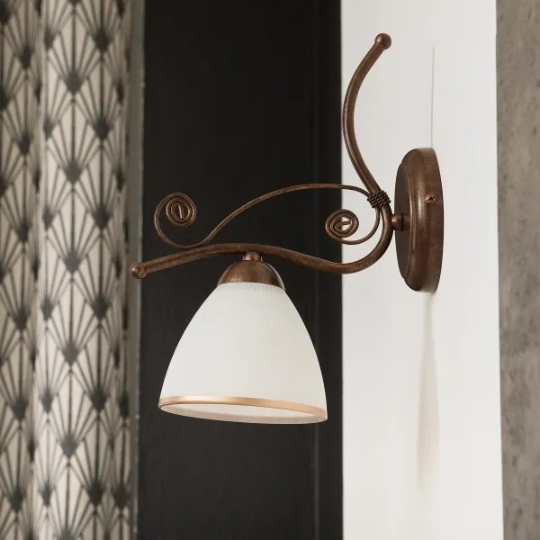 Fali lámpa RETRO II 1xE27/60W/230V bronz patina