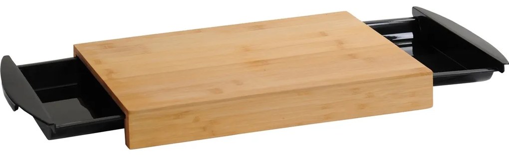 Kesper 58350 Bambusz deszka tároló tállal, fekete,41 x 25,5 x 4 cm