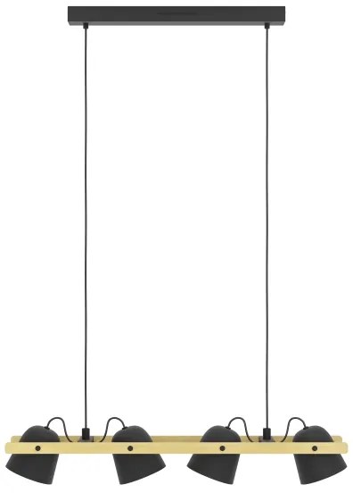 Eglo 900883 - LED RGBW Dimmelhető csillár zsinóron HORNWOOD-Z 4xLED/3,7W/230V