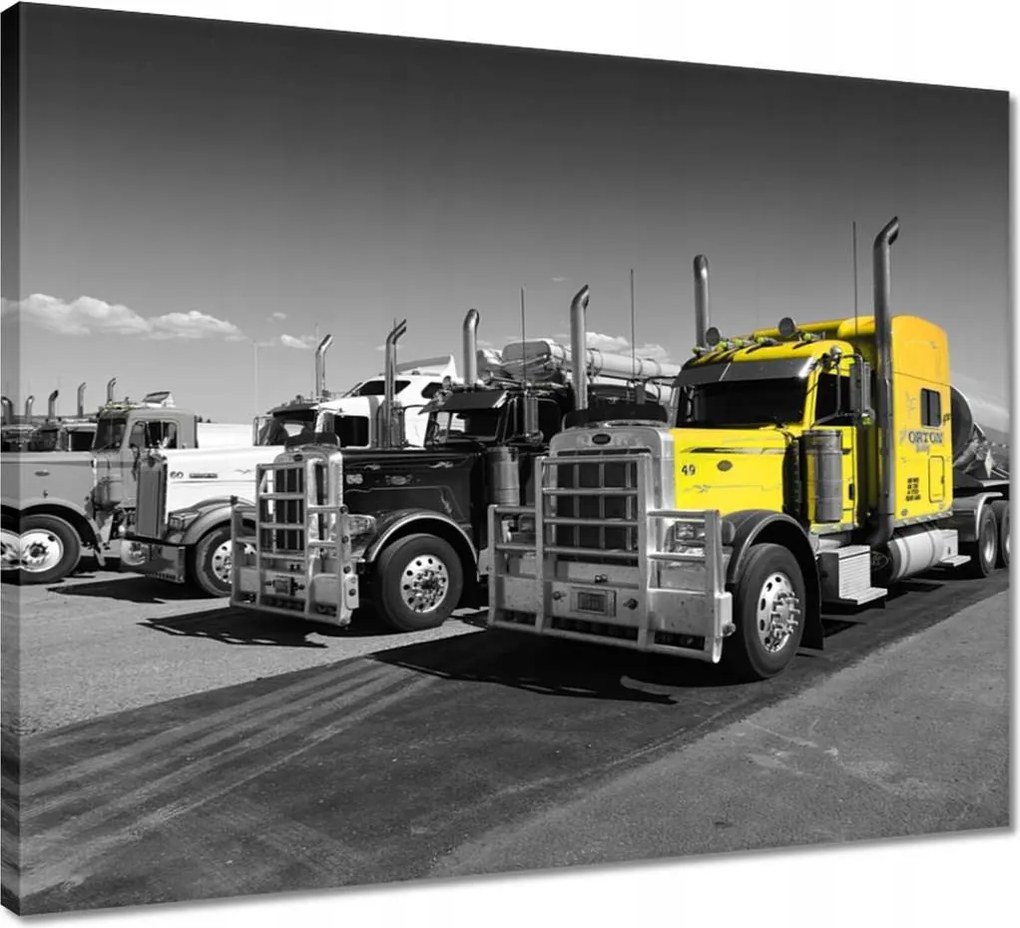 Vászonkép 50x40 Sárga teherautó az USA-ból