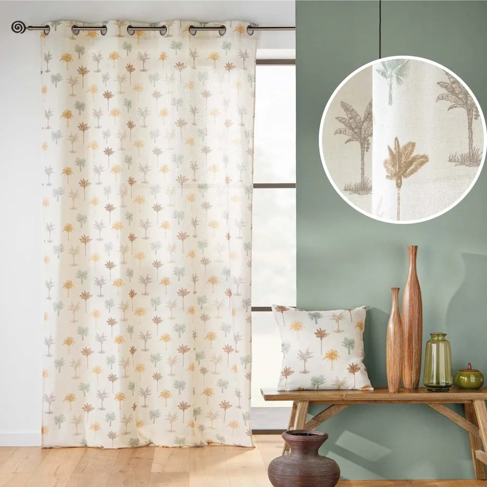 Bézs függöny 140x280 cm Palmelia – douceur d'intérieur