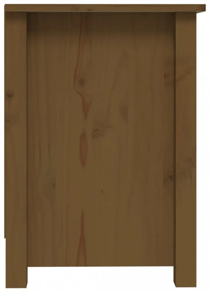 mézbarna tömör fenyőfa TV-szekrény 103 x 36,5 x 52 cm