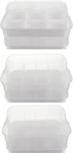 KRUZZEL 3 szintes doboz építőkockákra - játékrendszerező - Kruzzel
