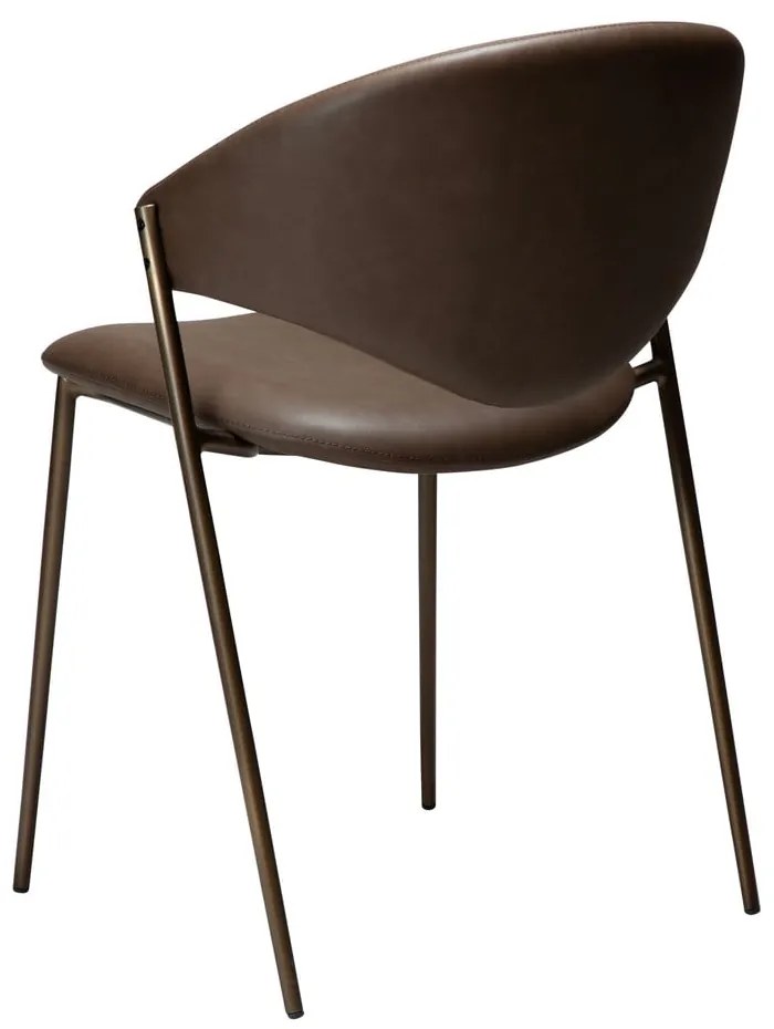 Sötétbarna bőrutánzat étkezőszék Zone – DAN-FORM Denmark