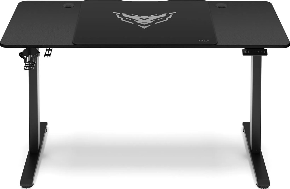 Elektromosan magasságban állítható íróasztal 140 cm fekete: Diablo X-Tensio 1400