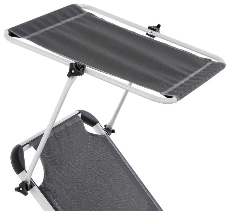 Kerti nyugágy összecsukható napellenzős antracit szín