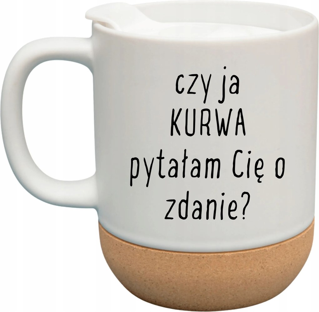 Fehér Bögre Fedéllel És Parafa Aljjal Ajándék Vagy Én Kérdeztem Ki A Véleményét?