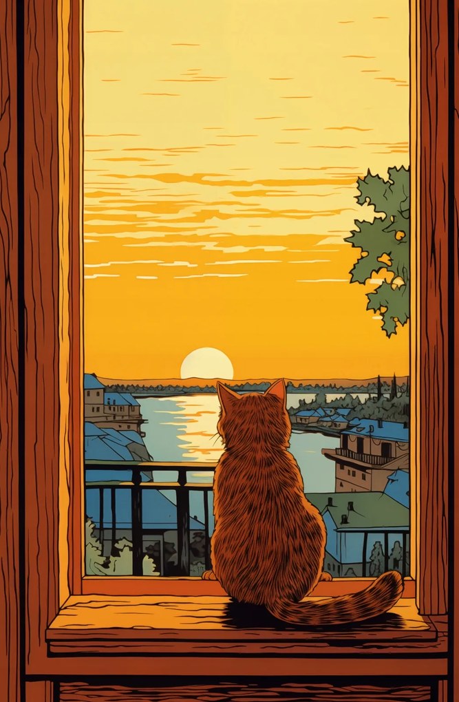 Poszter 53x81cm Nyugat a macskaszemeken át