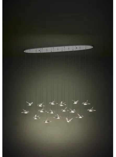 Eglo 390403 - LED Dimmelhető csillár zsinóron PARATEBUENO 17xLED/3W/230V króm