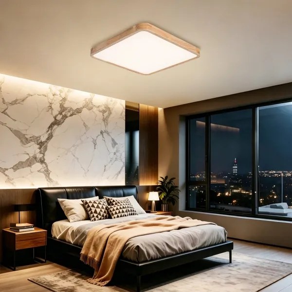 Brilagi - dimmelhető LED lámpatest WOODLINE SQUARE LED/80W/230V tölgy 60x60 cm + távirányító