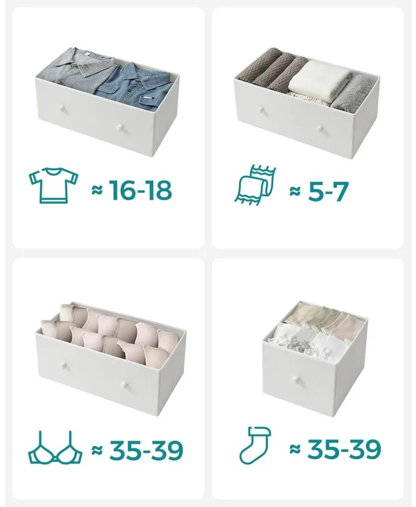 Tároló szekrény öt fiókkal, ruhás szekrény, fehér és tölgy 30 x 56 x 93 cm