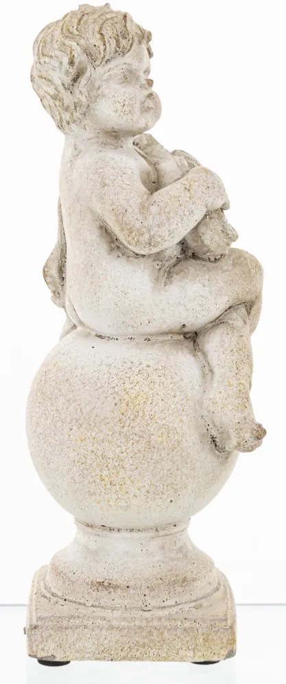Dekoratív figura angyal Cement Szürke 19x7x7cm-2