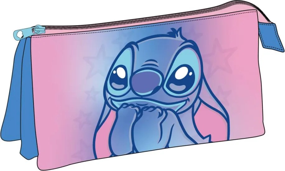Disney Lilo és Stitch, A csillagkutya Galaxy 3 rekeszes tolltartó 23 cm