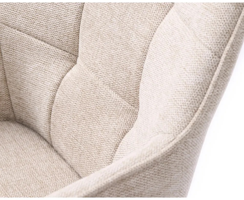 Bézs kárpitozott karfás étkezőfotel Nolan – Unique Furniture