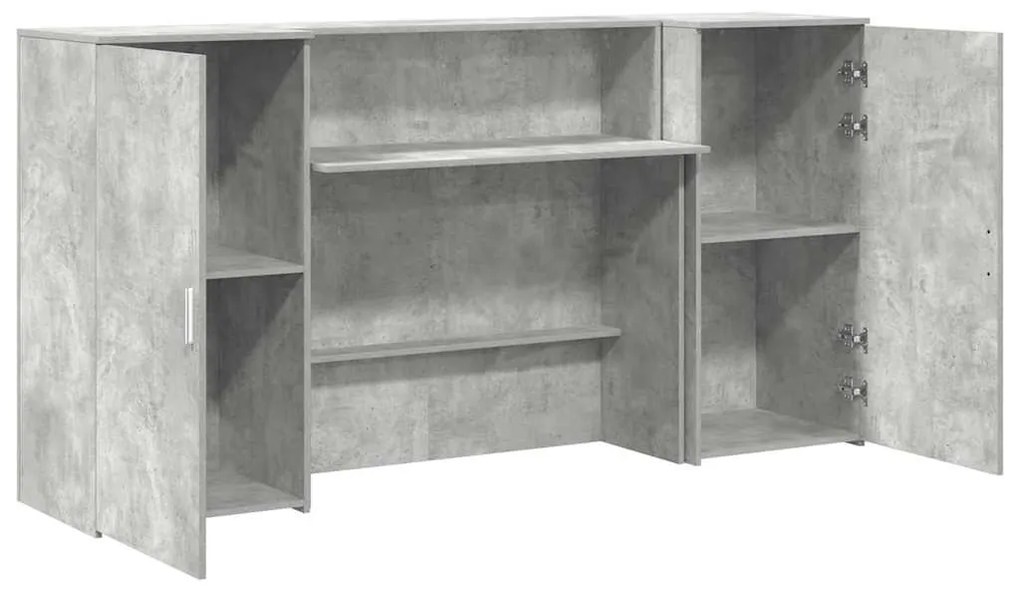 recepciós pult betonszürke 200x50x103,5 cm szerelt fa