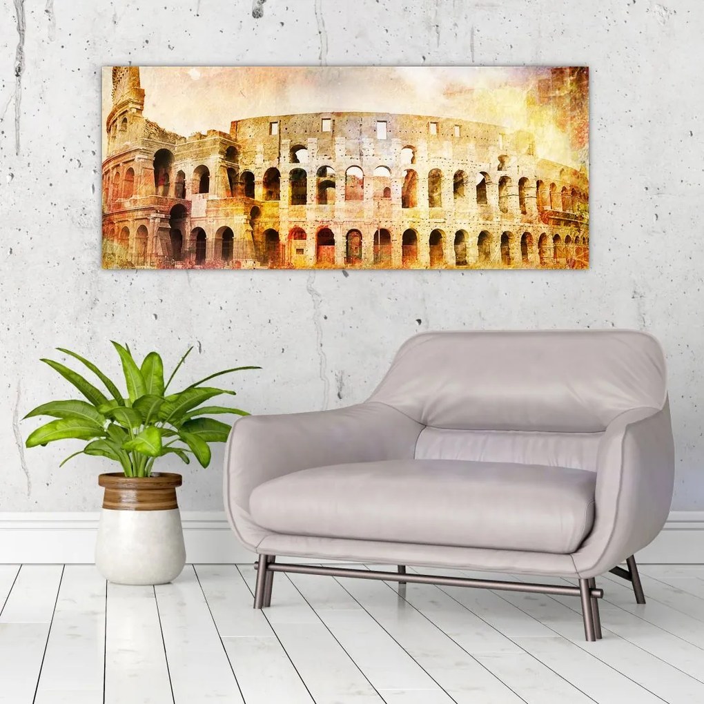 Kép - Digitális festészet, Colosseum, Róma, Olaszország (120x50 cm)