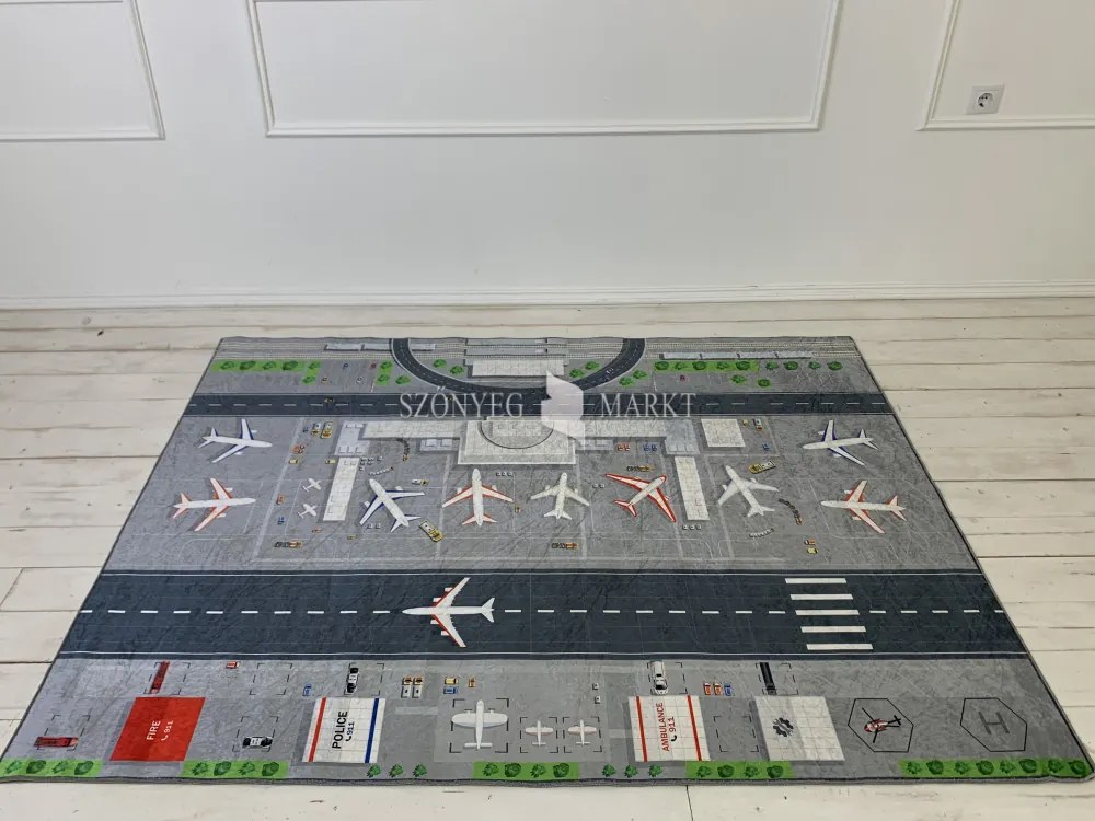 Repülőtér mintás gyerekszőnyeg 70x140 cm