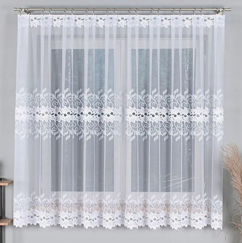 Mg Függöny jacquard 648/107 Fehér 180cm magas pols 0,5m