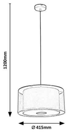 Rabalux - Csillár zsinóron 3xE27/40W/230V