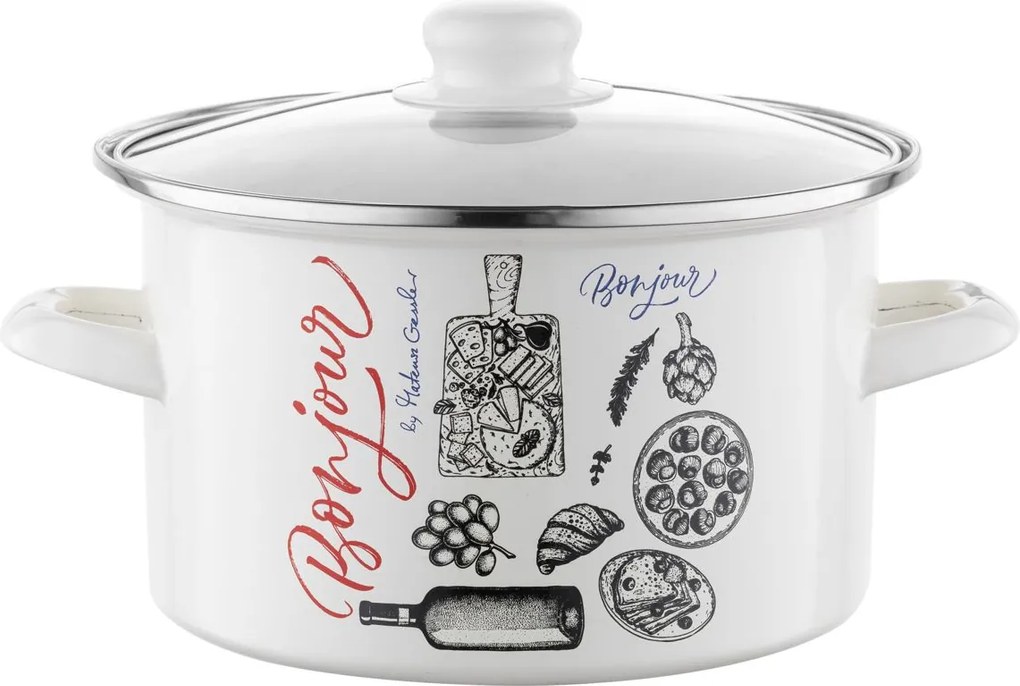 Bonjour Hagyományos Zománcozott Edény 4,8L 22CM Indukciós