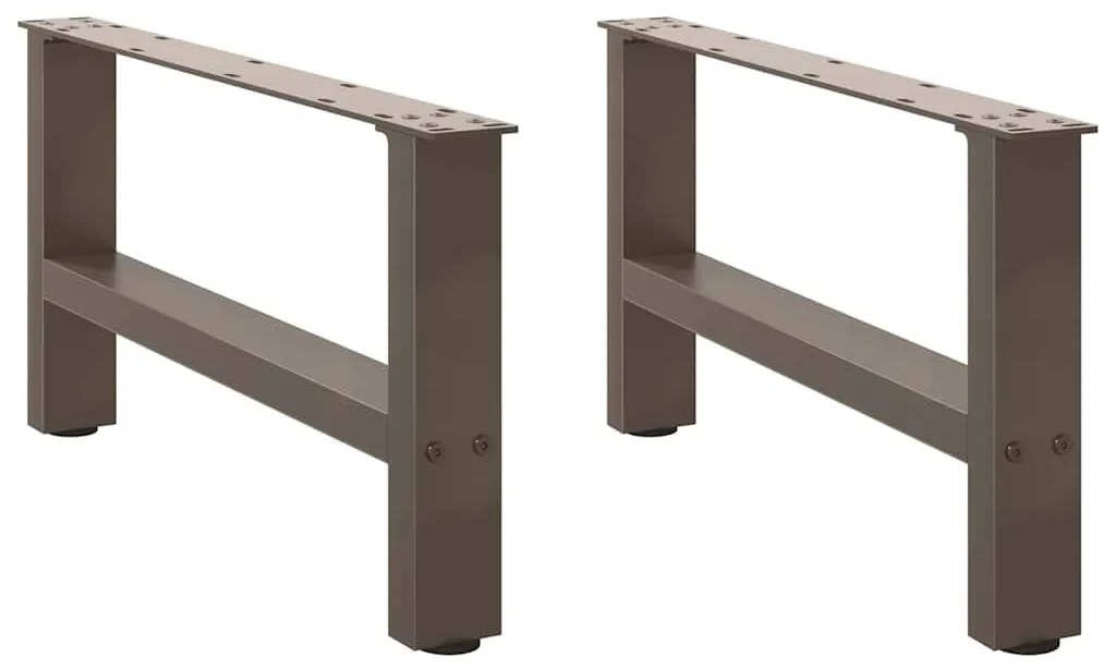 2 db natúr acél dohányzóasztal láb 70 x (30-31) cm acél