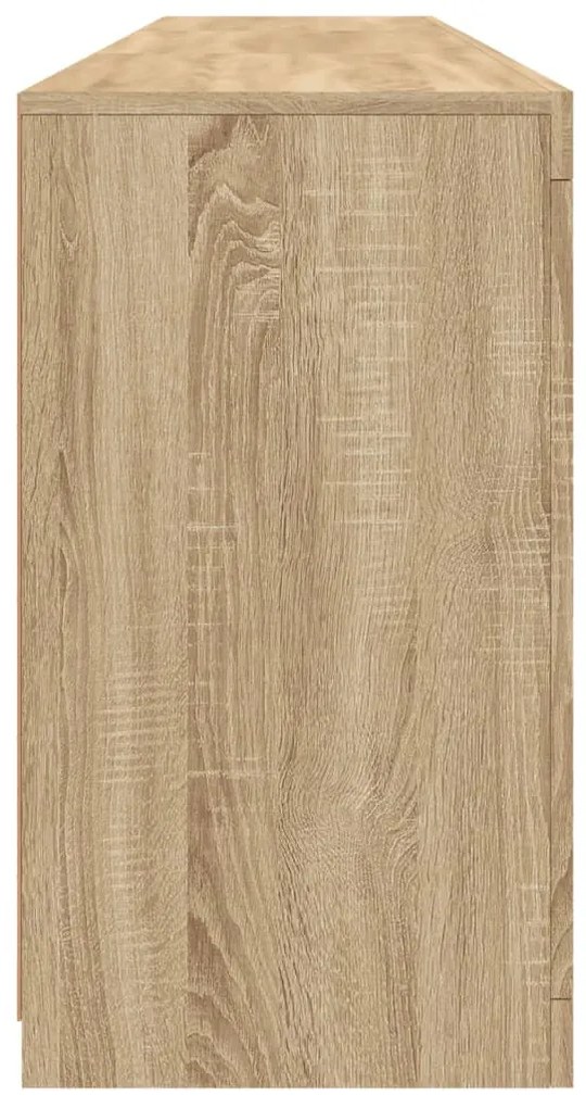 sonoma tölgy színű tálalószekrény LED-ekkel 181,5 x 37 x 67 cm
