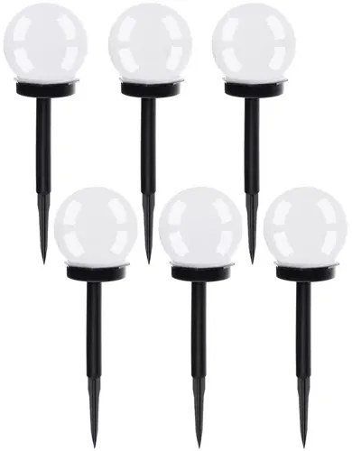 Szolár kerti lámpák - gömbök - 6 db