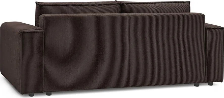 Szürkésbarna kordbársony kinyitható kanapé 245 cm Nihad – Bobochic Paris