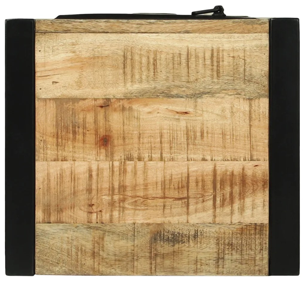 Fürdőszoba Fali Szekrény 40x35x90 cm Tömör Durva Fa Mangó