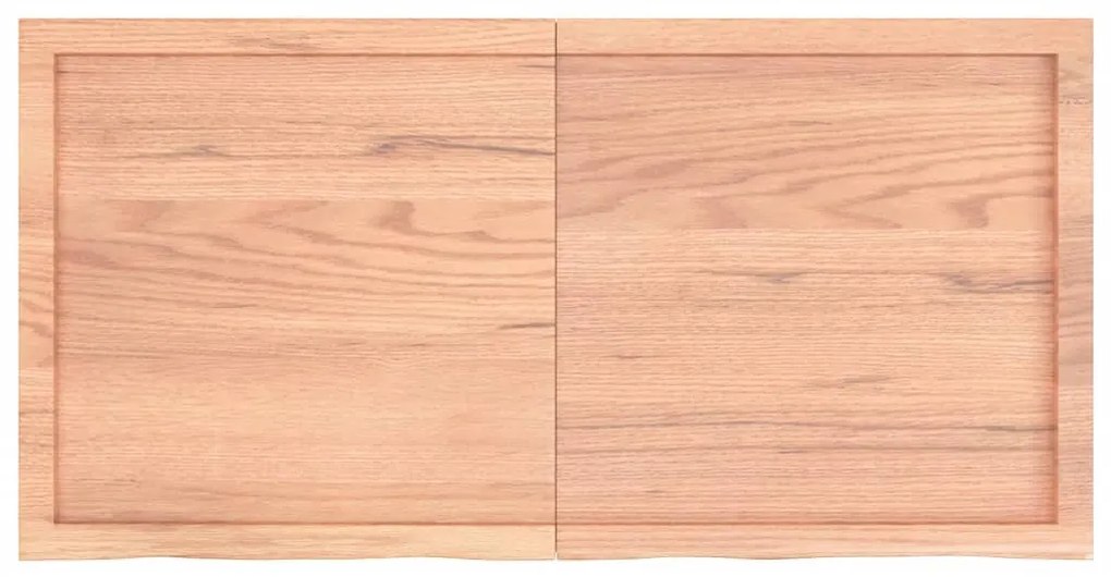 világosbarna kezelt tömör tölgyfa asztallap 120x60x(2-6) cm