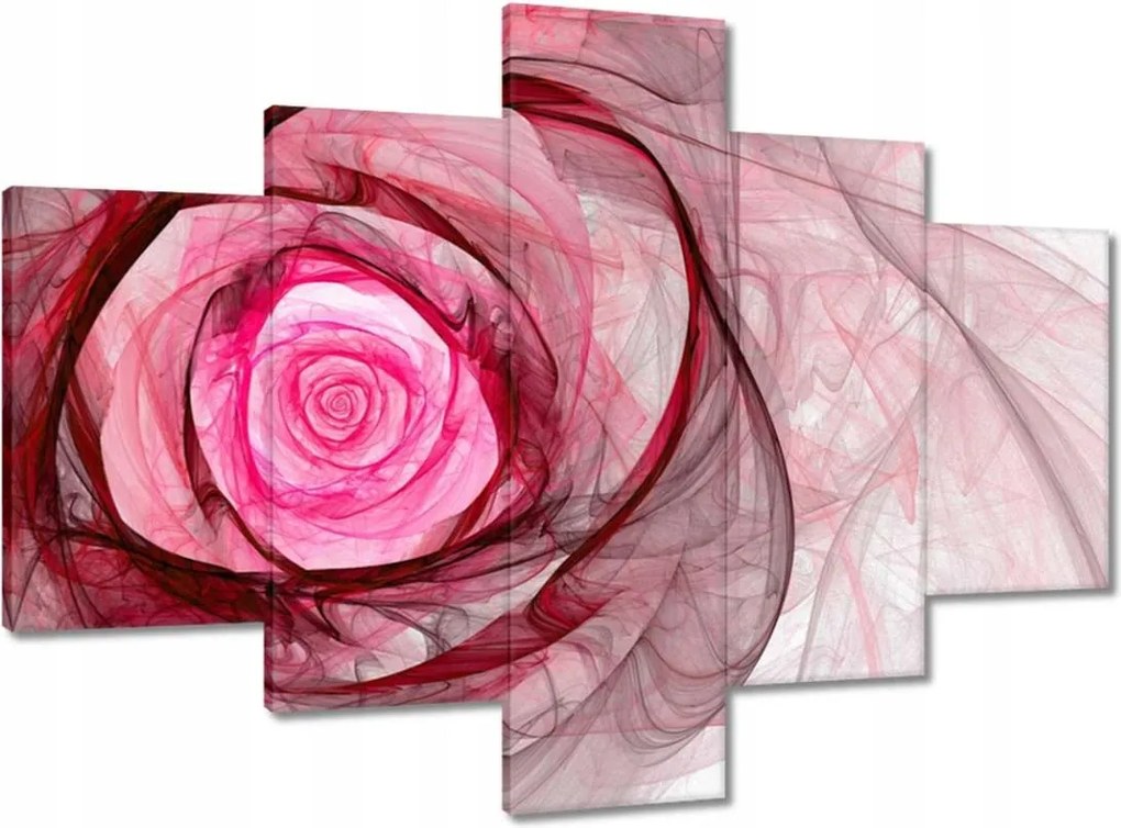 Vászonkép 100x70 Rózsaszín fraktál rózsa