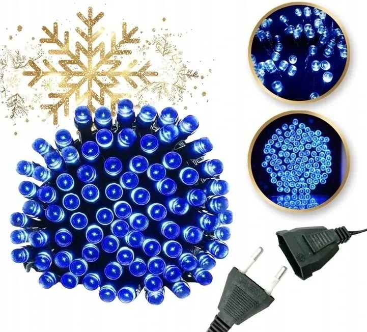 Karácsonyfa Lámpák 300LED Kék Tartósan Világít Programozó Nélkül AN0300