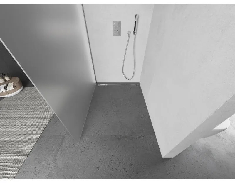Mexen Kioto L, Walk-In zuhany paraván 80 x 200 cm, 8 mm-es matt üveg, króm profil, 800-080-103-01-30