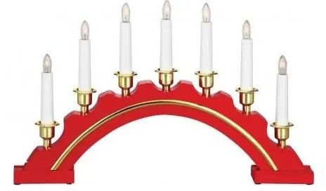 Markslöjd 700447 - CELINE karácsonyi gyertyatartó 7xE10/3W/230V piros