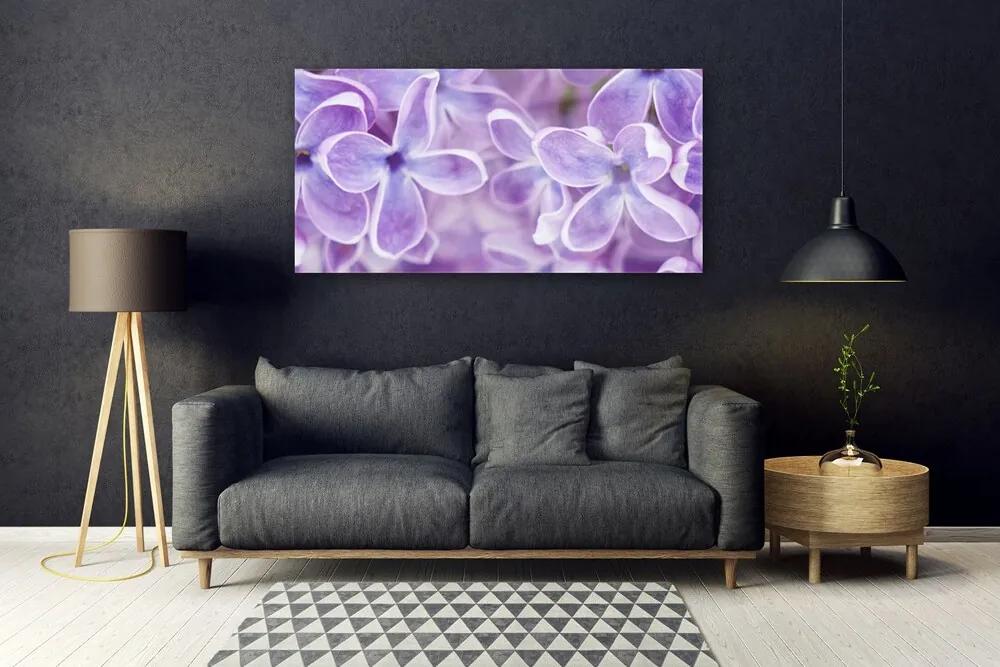 Fali üvegkép Virág növény természet 100x50 cm